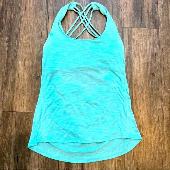 Women’s F21 Turquoise Workout T-Shirt Crisscross Back Size S - Picture 6 of 12